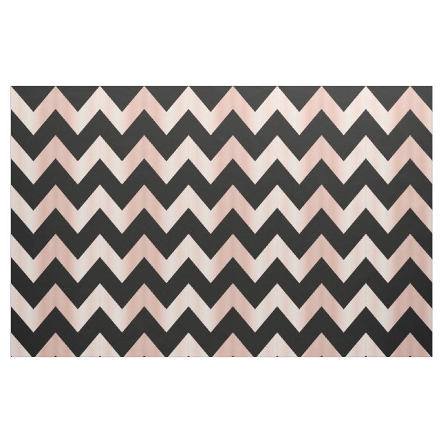 Rosa Rose Gold und Zickzack schwarze Stoffe (Fat Quarter (45,7 x 55,9 cm))