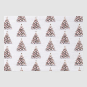 Rosa Rose Gold Weiße Weihnachtsbäume Seidenpapier