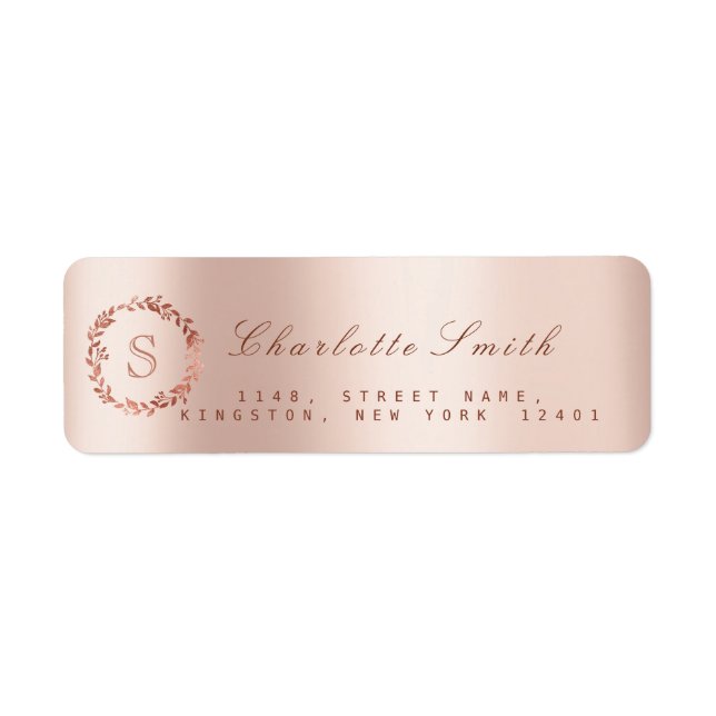 Rosa Rose Gold Wraath VIP Monogram UAWG (Vorne)