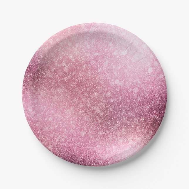 Rosa Rose Goldmedaille Pappteller (Vorderseite)