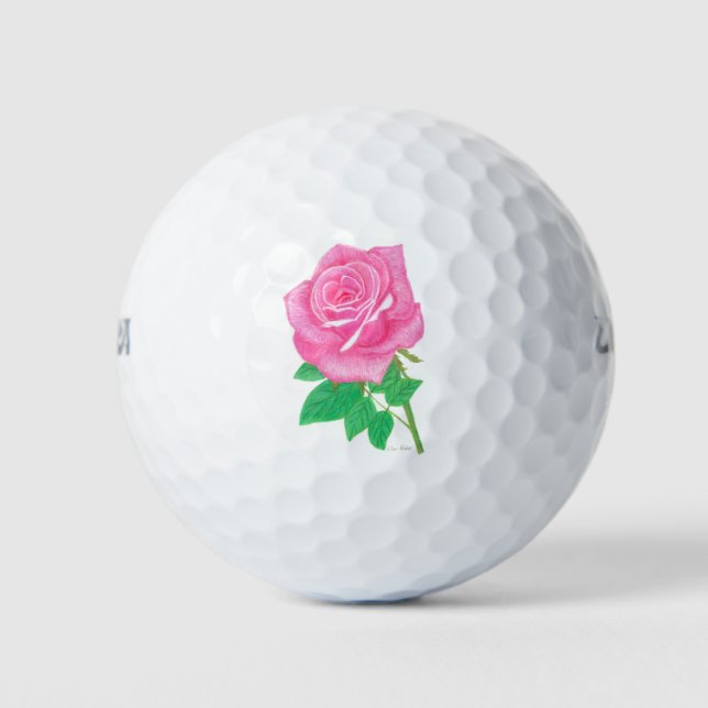 Rosa Rose Golf Balls Golfball (Vorderseite)