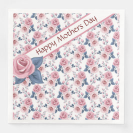 Rosa Rose Happy Mütter Day Serviette