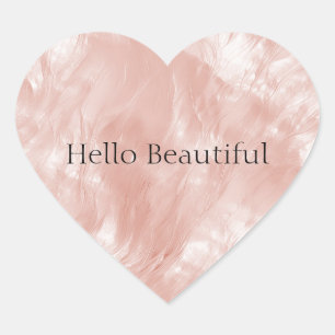 Rosa Rose Herz-Aufkleber