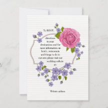 Rosa-Rose-Hochzeitskarte