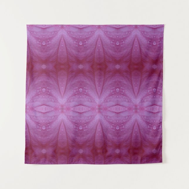 Rosa Rose Ikat auch Poul Wandteppich (Vorderseite)