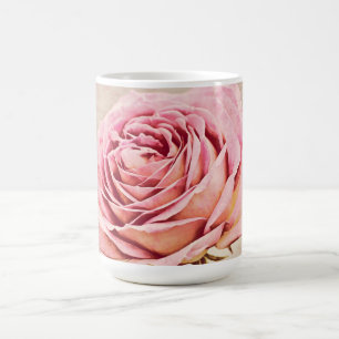 Rosa Rose im antiken Stil Art Cup Tasse