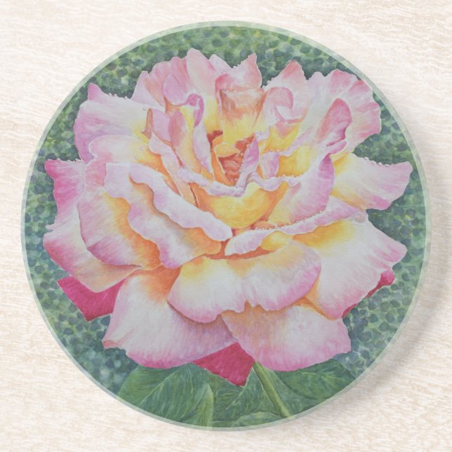 Rosa Rose im Frühling Getränkeuntersetzer (Vorne)