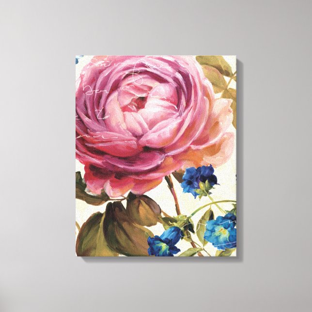 Rosa Rose in Vollblut Leinwanddruck (Vorderseite)