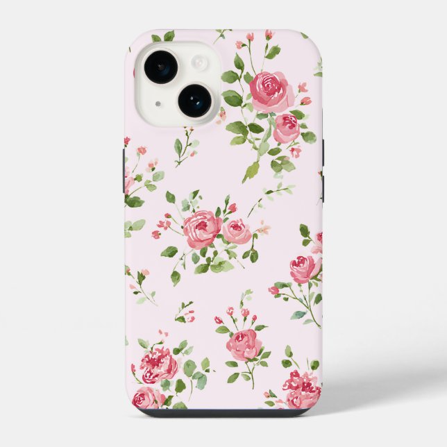 Rosa Rose iPhone Hülle (Rückseite)