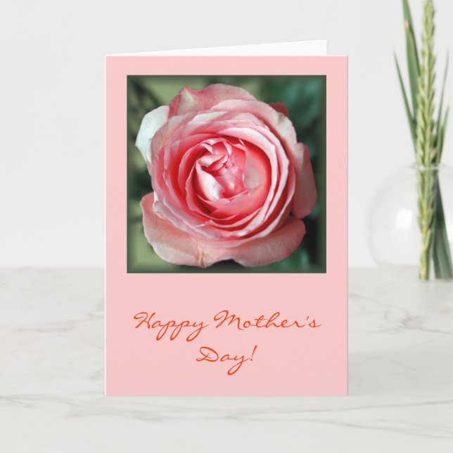 "Rosa Rose" Karte (Vorderseite)