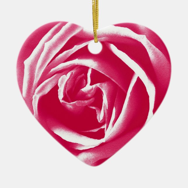 Rosa Rose Keramikornament (Vorne)