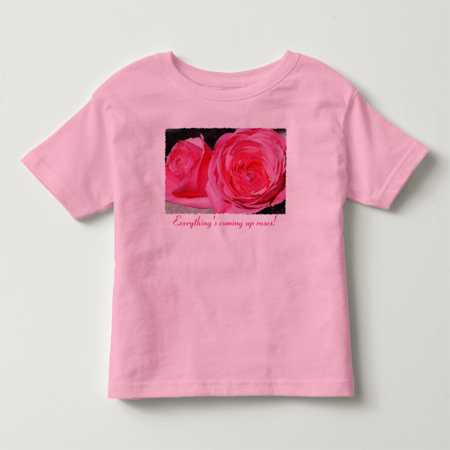 Rosa Rose Kleinkind T-shirt (Vorderseite)
