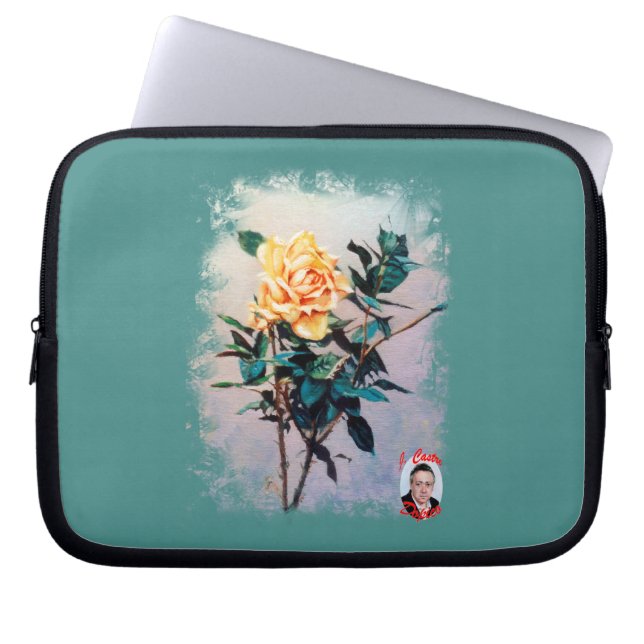 Rosa/Rose Laptopschutzhülle (Vorderseite)