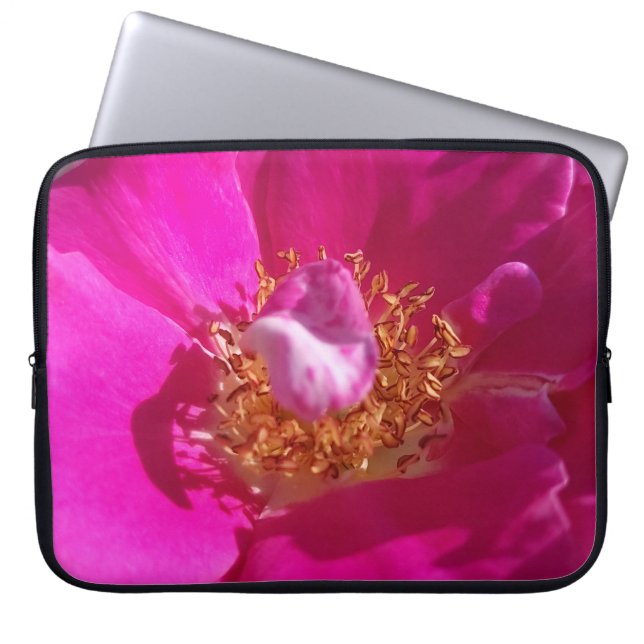 Rosa Rose Laptopschutzhülle (Vorderseite)
