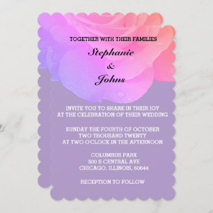 Rosa Rose Lavendel Violet Lila Hochzeit Einladung