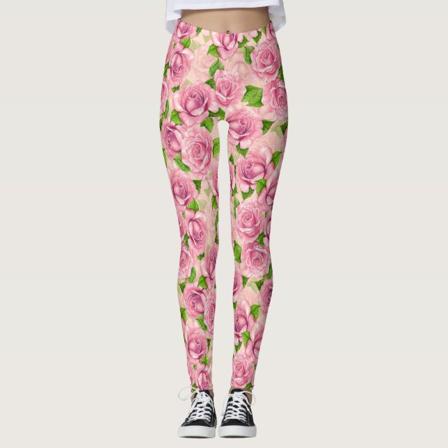 Rosa Rose Leggings (Vorderseite)