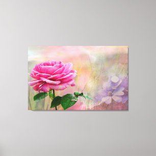 Rosa Rose Leinwanddruck