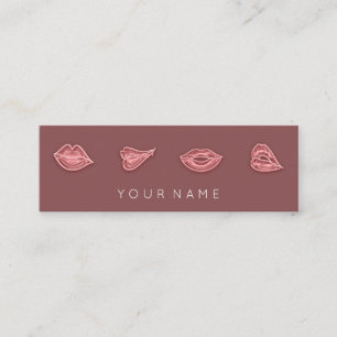 Rosa Rose Lip Nurse Cosmetic Injektor QrCode Logo Mini Visitenkarte
