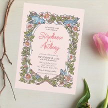 Rosa Rose & Love Bird Pastel Border Wedding