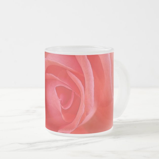 Rosa Rose Mattglastasse (VorderseiteRechts)