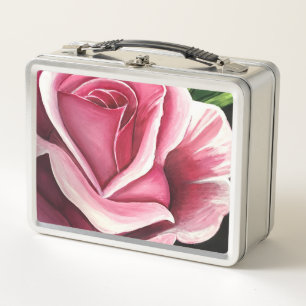 Rosa Rose Metall Brotdose