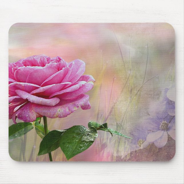 Rosa Rose Mousepad (Vorne)