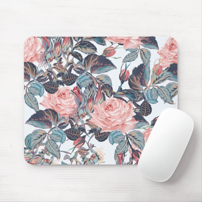rosa Rose Mousepad (Mit Mouse)
