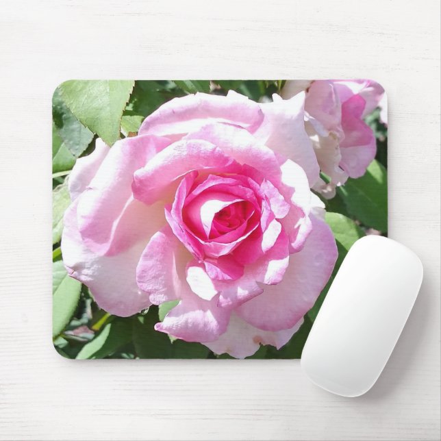 Rosa Rose Mousepad (Mit Mouse)