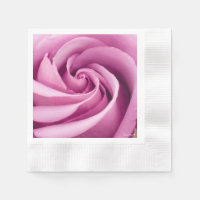 Rosa Rose nach Perfektion geklappt - Papier Napkin