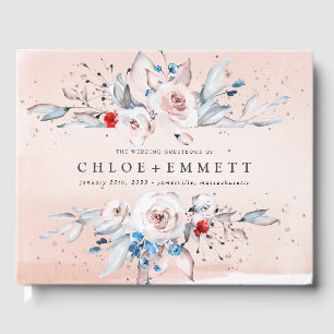 Rosa Rose Personalisiert Gästebuch