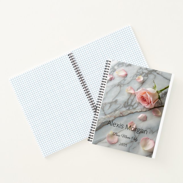 Rosa Rose Petals Notebook Notizbuch (Innenseite)