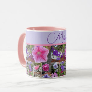 Rosa Rose Petunia Blume Blütenfarben individuell a Tasse