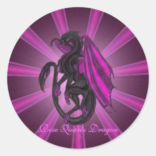 Rosa Rose Quarz Dragon Stickers