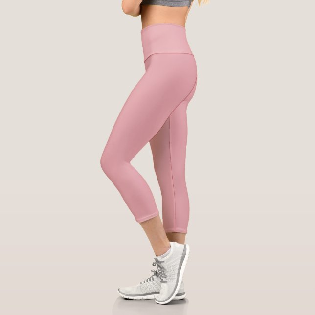 Rosa Rose Rosa Farbe | Classic | elegant Capri Leggings (Links)