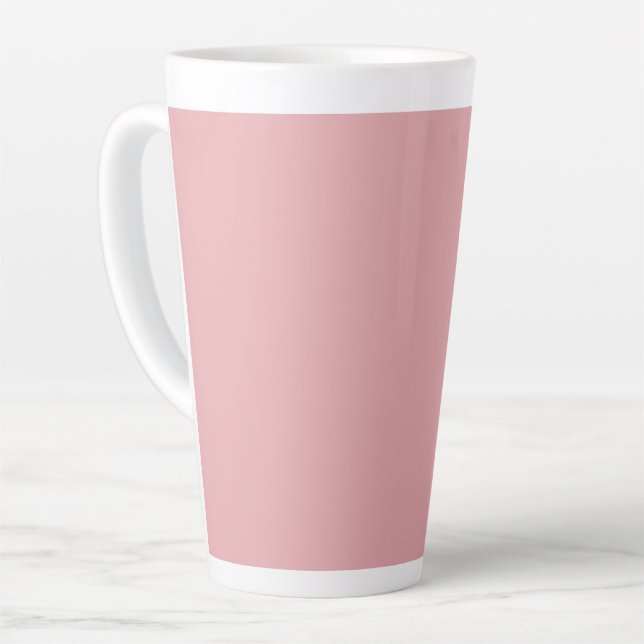 Rosa Rose Rosa Farbe | Classic | elegant Milchtasse (Linke Ecke)