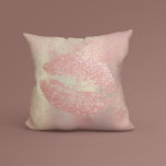 Rosa Rose Rosa Glitzer Kiss Lips Makeup Kissen<br><div class="desc">Originelle minimalistische Dekoration für stilvolle Outdoor-Zuhause-BürodekorationK Design</div>