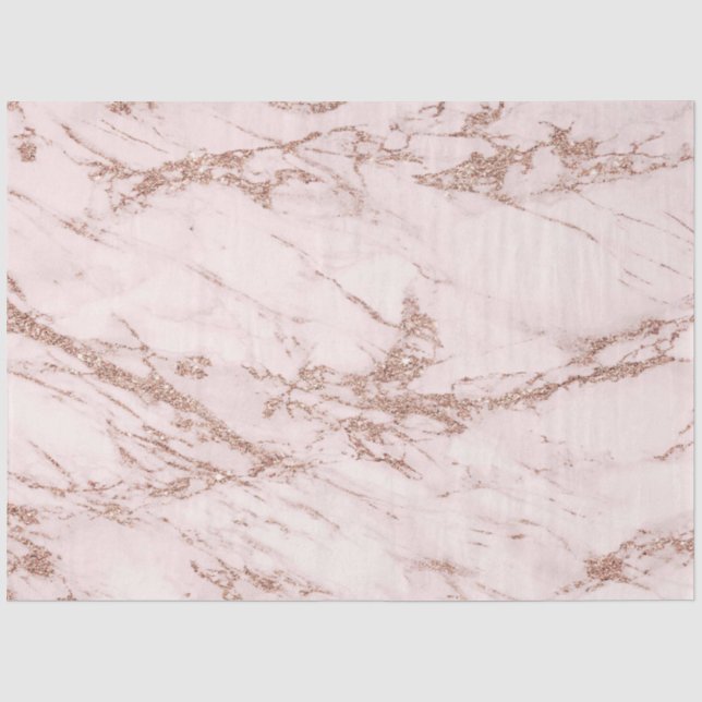 Rosa Rose Rosa Glitzer Marmor Moderne Seidenpapier (Vorderseite)