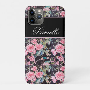 Rosa Rose Rosen Wasserfarbe Vintage Anpassbar Case-Mate iPhone Hülle