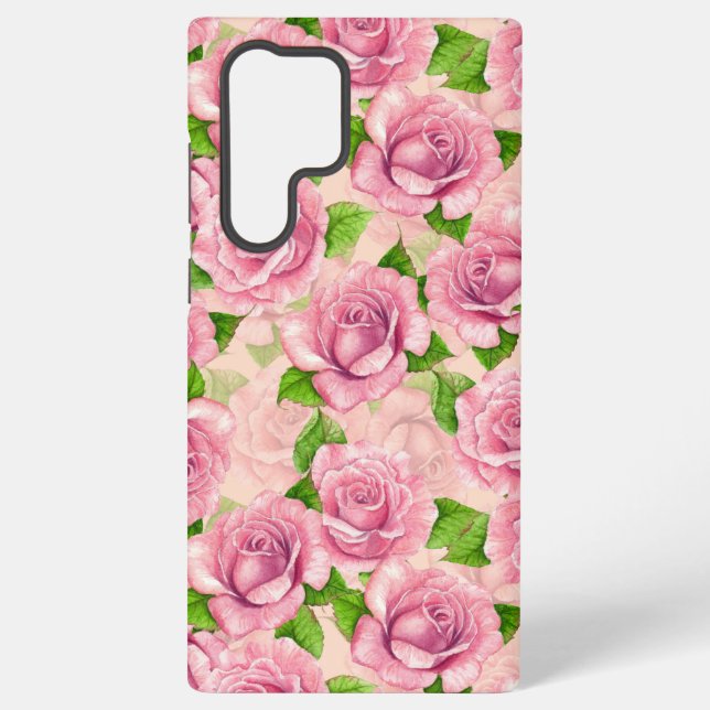 Rosa Rose Samsung Galaxy Hülle (Rückseite)