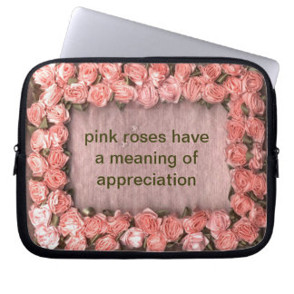 Rosa Rose Satin Foto Frame Electronics Ba Laptopschutzhülle