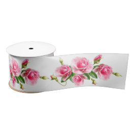 Rosa Rose Satin Ribbon Satinband