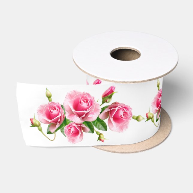 Rosa Rose Satin Ribbon Satinband (Spule)