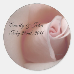Rosa Rose Save the Date, die Einladungs-Siegel Runder Aufkleber
