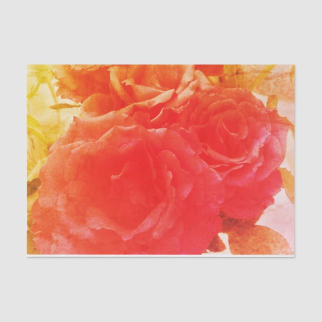 Rosa Rose Seidenpapier (Vorderseite)