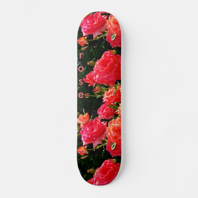 Rosa Rose Skateboard (Vorderseite)