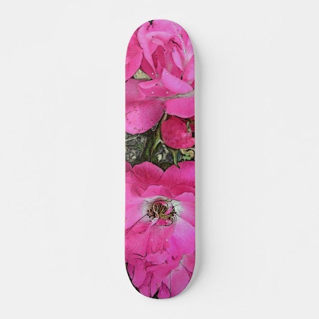Rosa Rose Skateboard (Vorne)