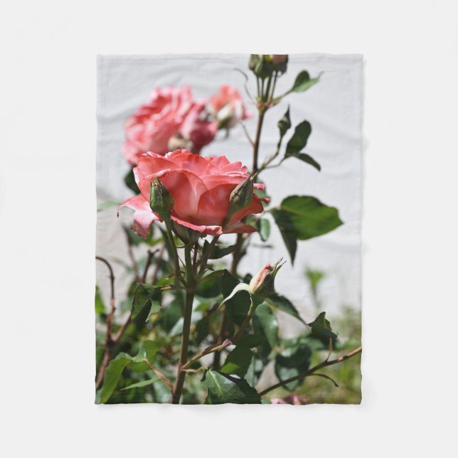 Rosa Rose Soft Blankon Fleecedecke (Vorderseite)