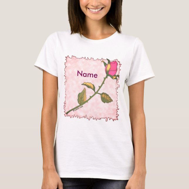 Rosa Rose T-Shirt (Vorderseite)