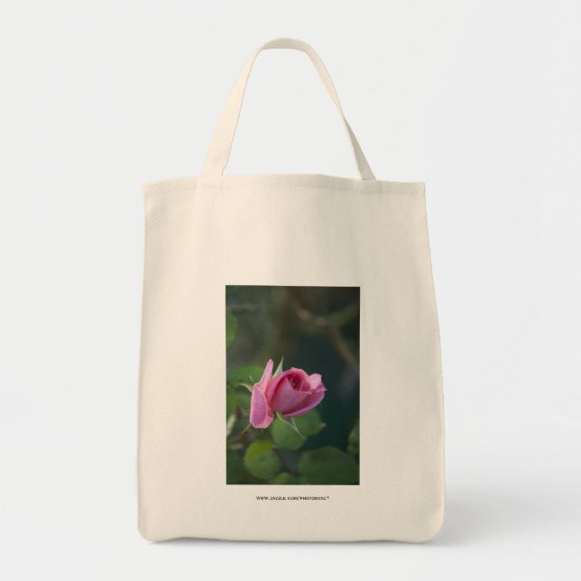 Rosa Rose Tragetasche (Vorne)