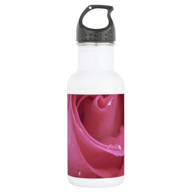 Rosa Rose Trinkflasche (Vorderseite)